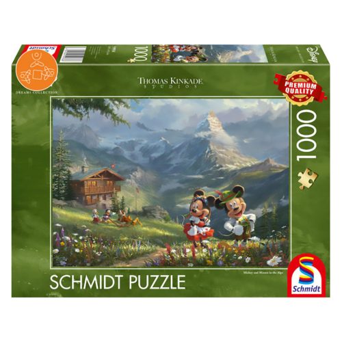 Disney Puzzle, Mickey & Minnie az Alpokban 1000 db (59938)