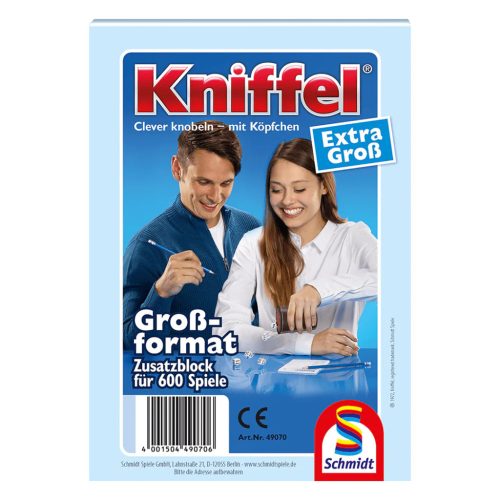 Large Kniffel/Yatzee pads for 600 games, 30 db in display (49070) Társasjáték